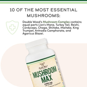 Complexe de Champignons Double Wood 120 capsules avec étiquette