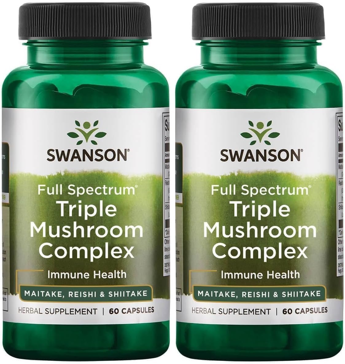 Complexe de Champignons Triple Swanson 60 capsules vue de face