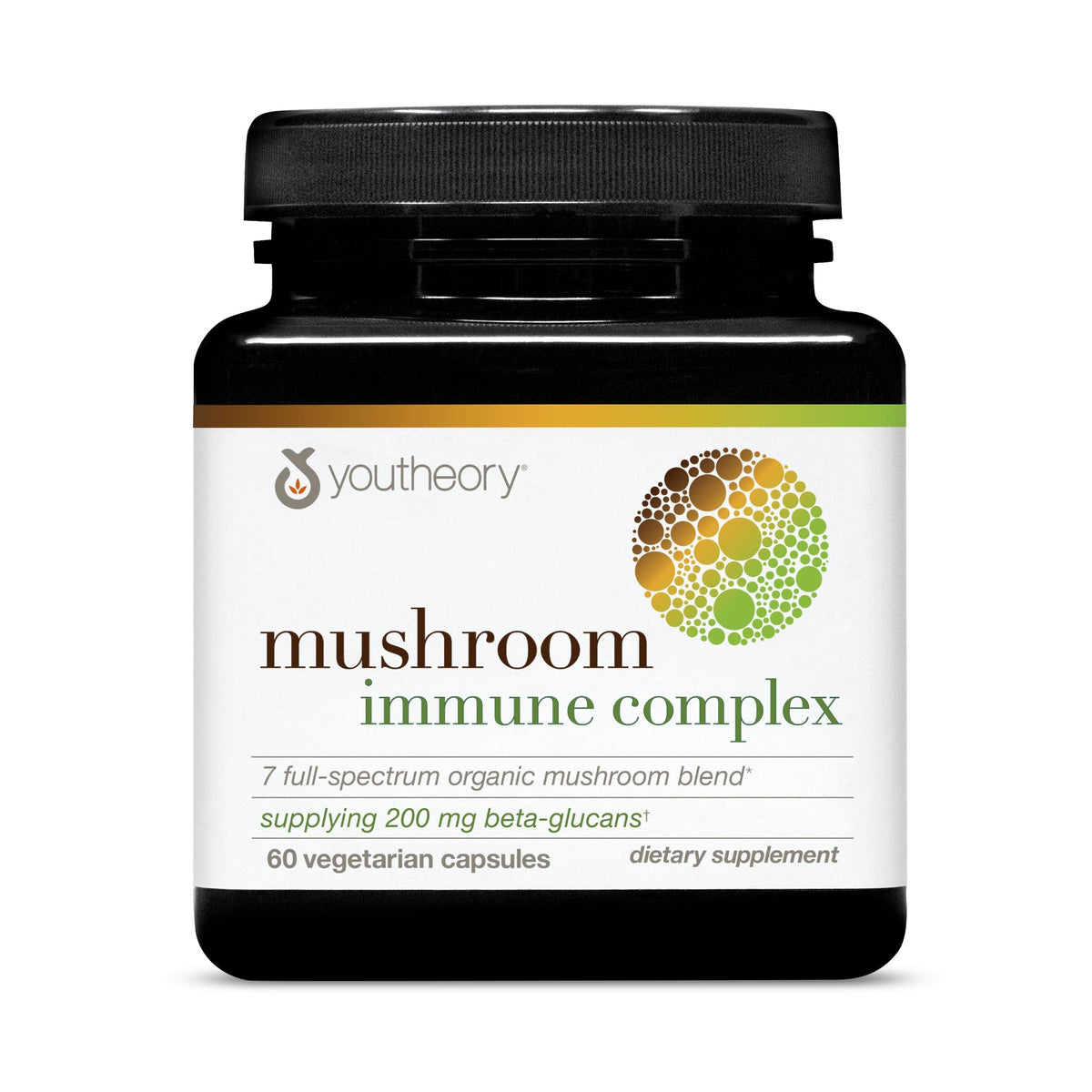Complexe de Champignons Youtheory 60 capsules végétales vue de face