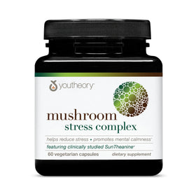 Complexe de Champignons Youtheory 60 capsules végétariennes vue de face