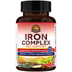 Complexe de Fer Vitalitown 60 capsules végétaliennes, avant