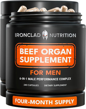 Complexe de Glandes de Boeuf IRONCLAD NUTRITION 449g vue de face