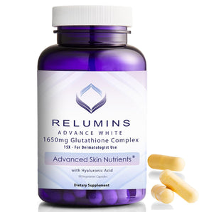 Complexe de Glutathione Relumins 1650mg vue avant avec étiquette