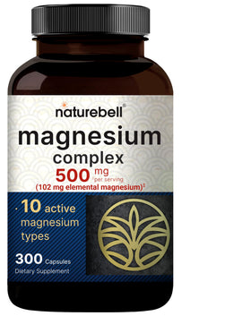 Complexe de Magnésium 10-en-1 NatureBell 300 capsules vue avant
