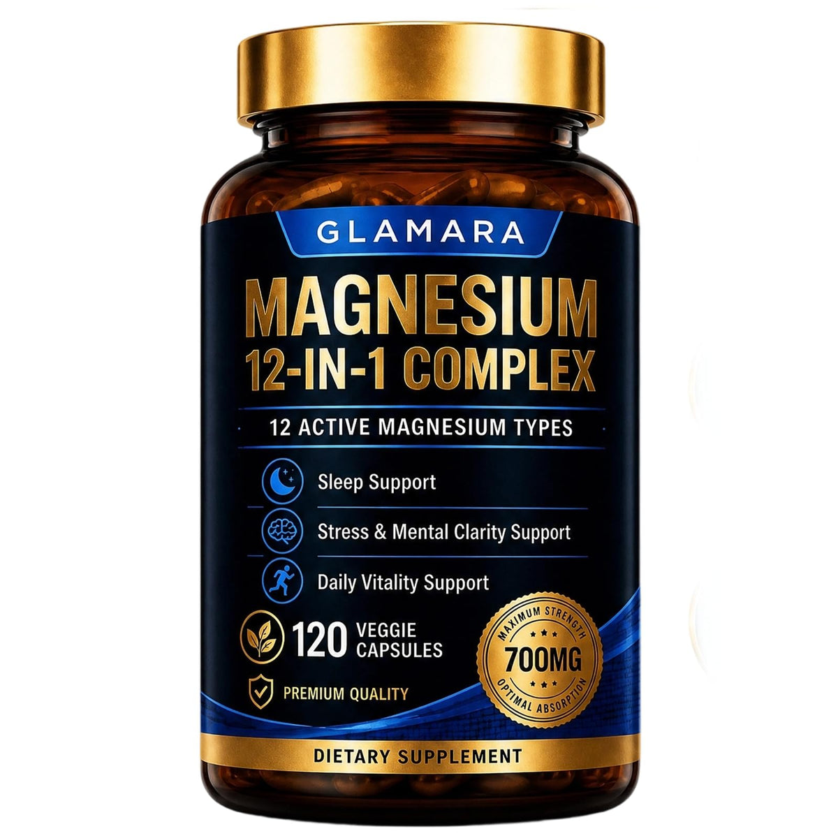 Complexe de Magnésium 12 en 1 700mg Seven Green - vue de face