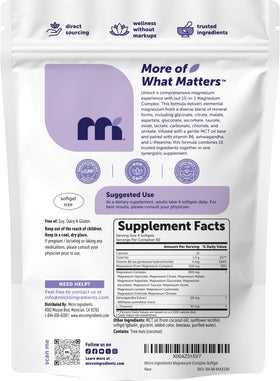 Complexe de Magnésium 15-en-1 Micro Ingredients avec des herbes et vitamines