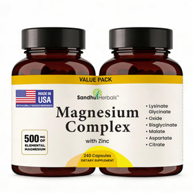 Complexe de Magnésium 6-en-1 SANDHUHERBALS 240 Ct avant
