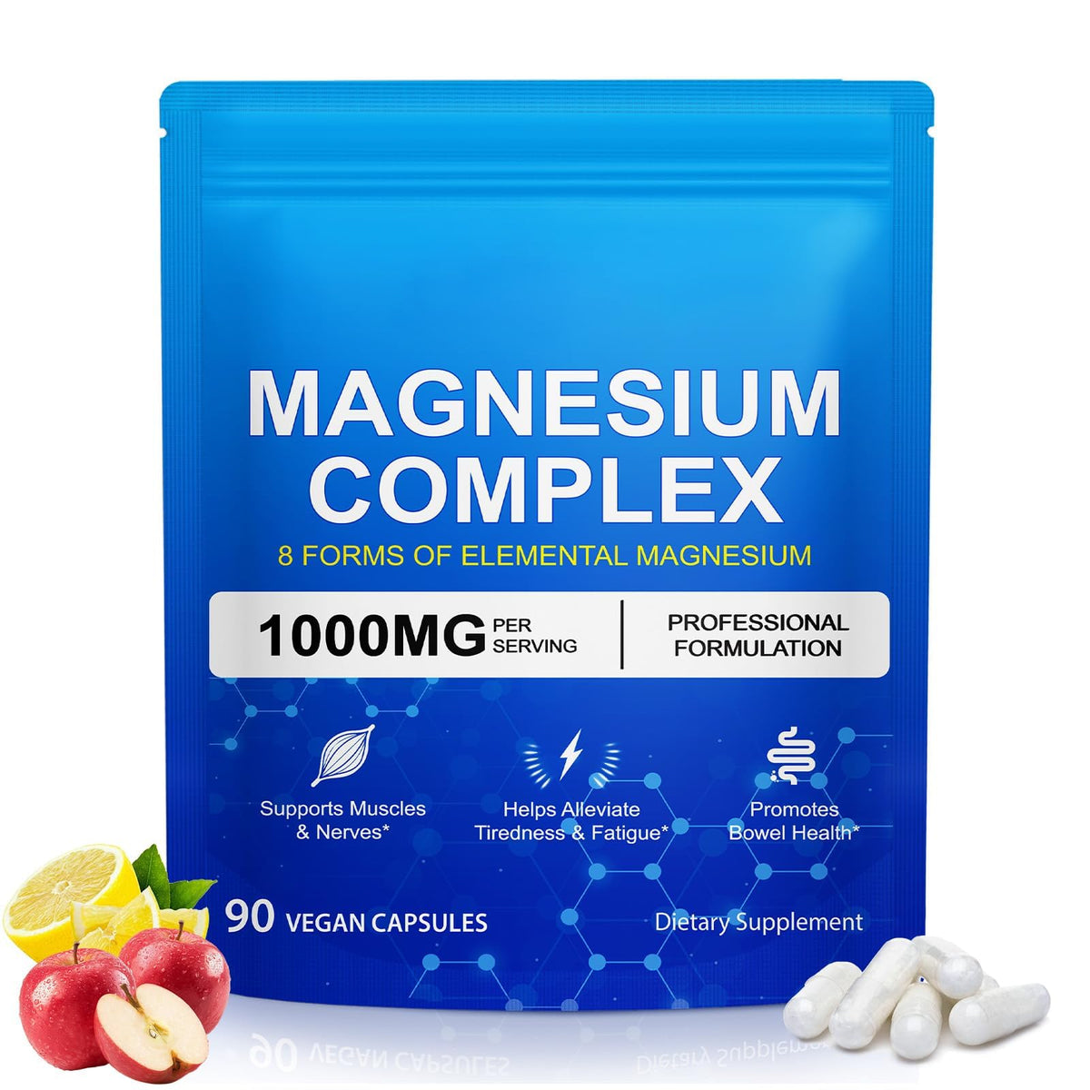 Complexe de Magnésium 8-en-1 ITSDAWN 90 capsules face avant