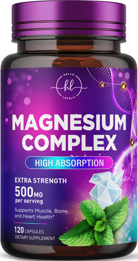 Complexe de Magnésium Hello Lovely! 500mg 120 capsules vue avant