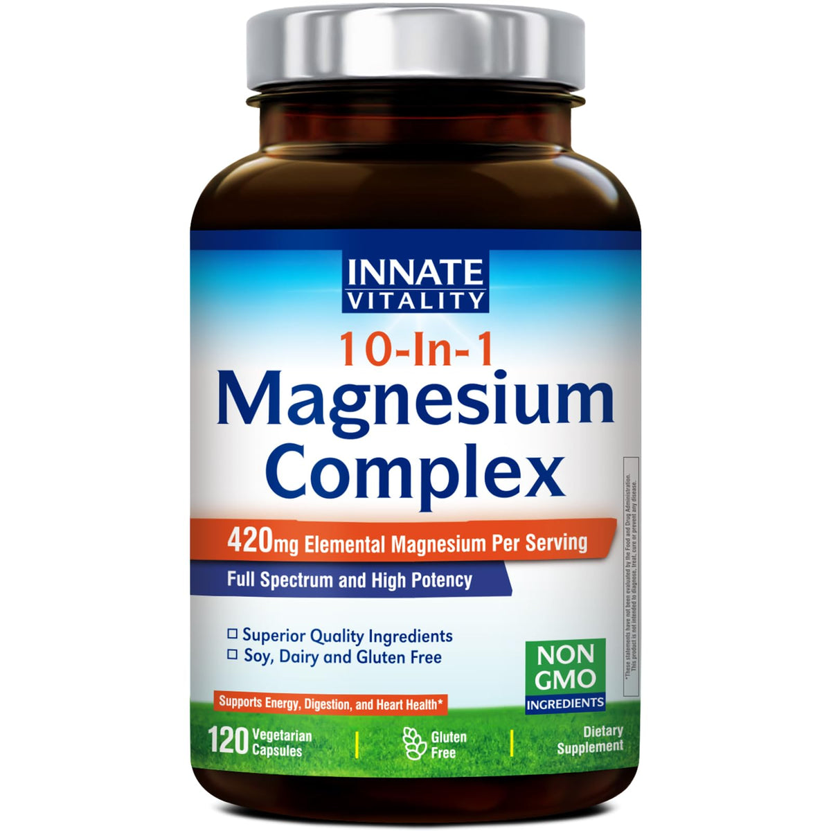 Complexe de magnésium Innate Vitality 10-en-1 960mg devant l'emballage