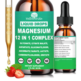 Complexe de magnésium liquide 12 en 1 WellVeraVida 60 ml vue de face
