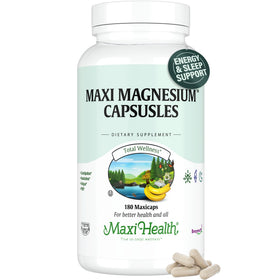 Complexe de Magnésium Maxi Health 180 capsules vue de face