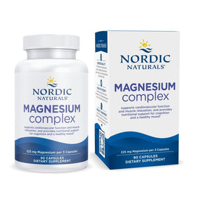 Complexe de Magnésium Nordic Naturals 225 mg, 90 capsules, vue de face
