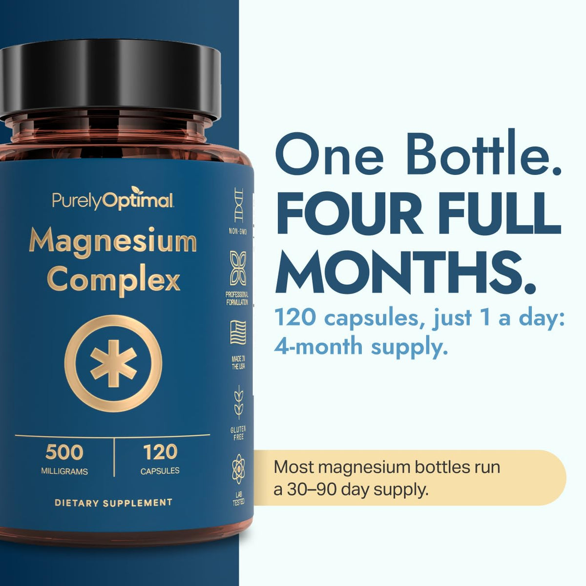 Complexe de Magnésium Purely Optimal avec d'autres compléments alimentaires
