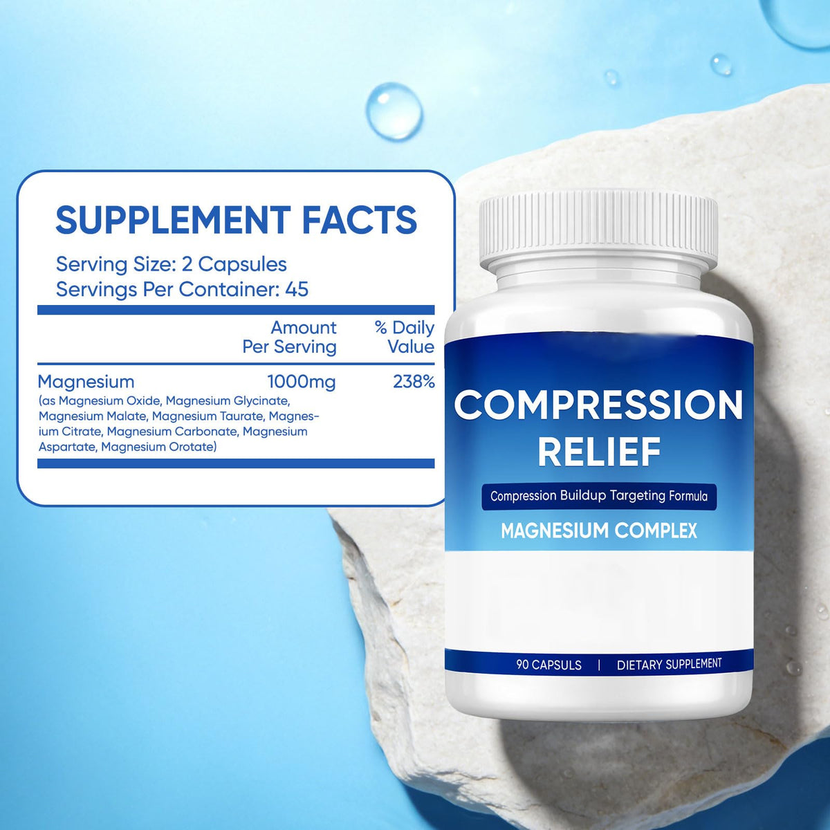 Complexe de Magnésium Slifthistle 1000mg sur une table