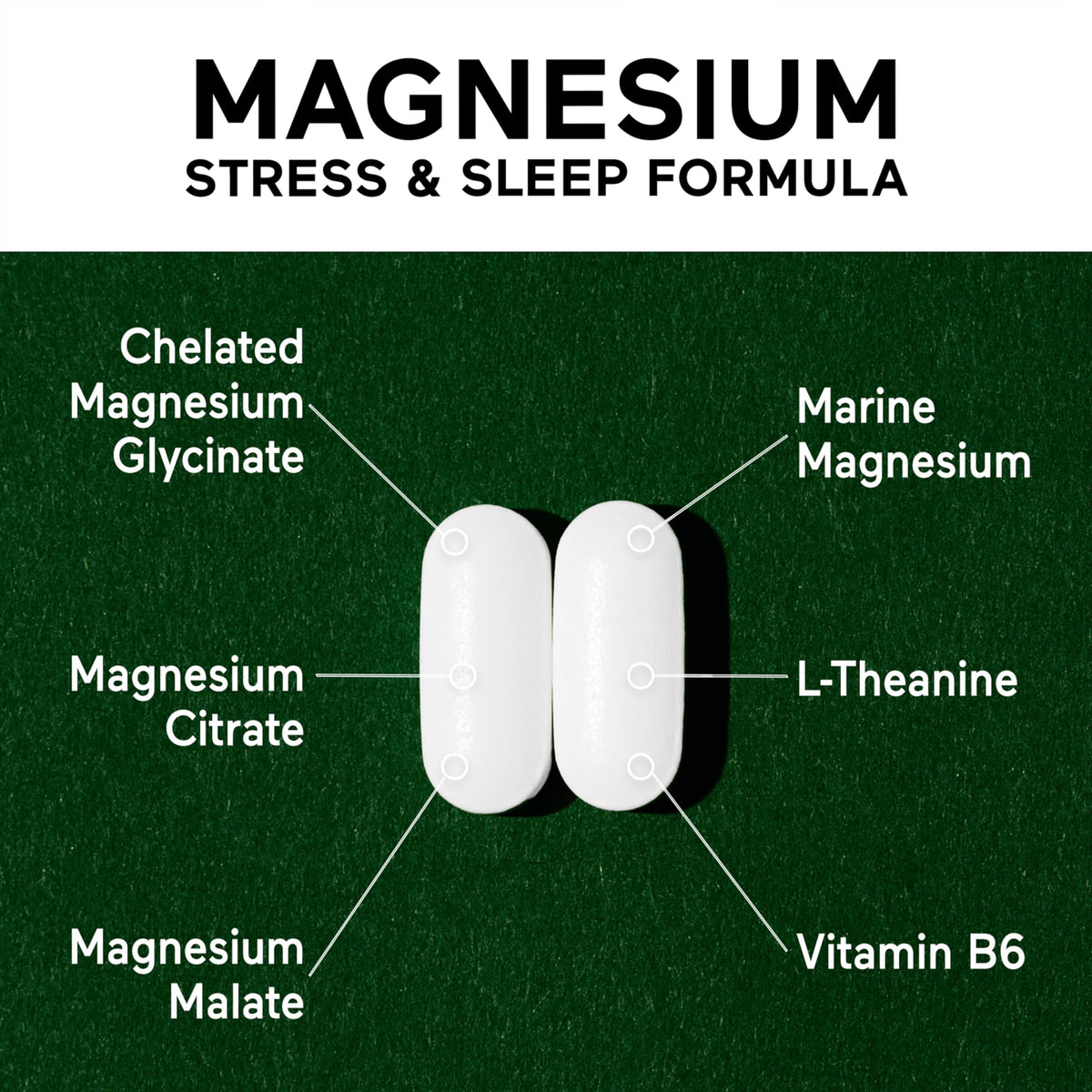 Complexe de magnésium SMARTERNUTRITION avec vitamine B6