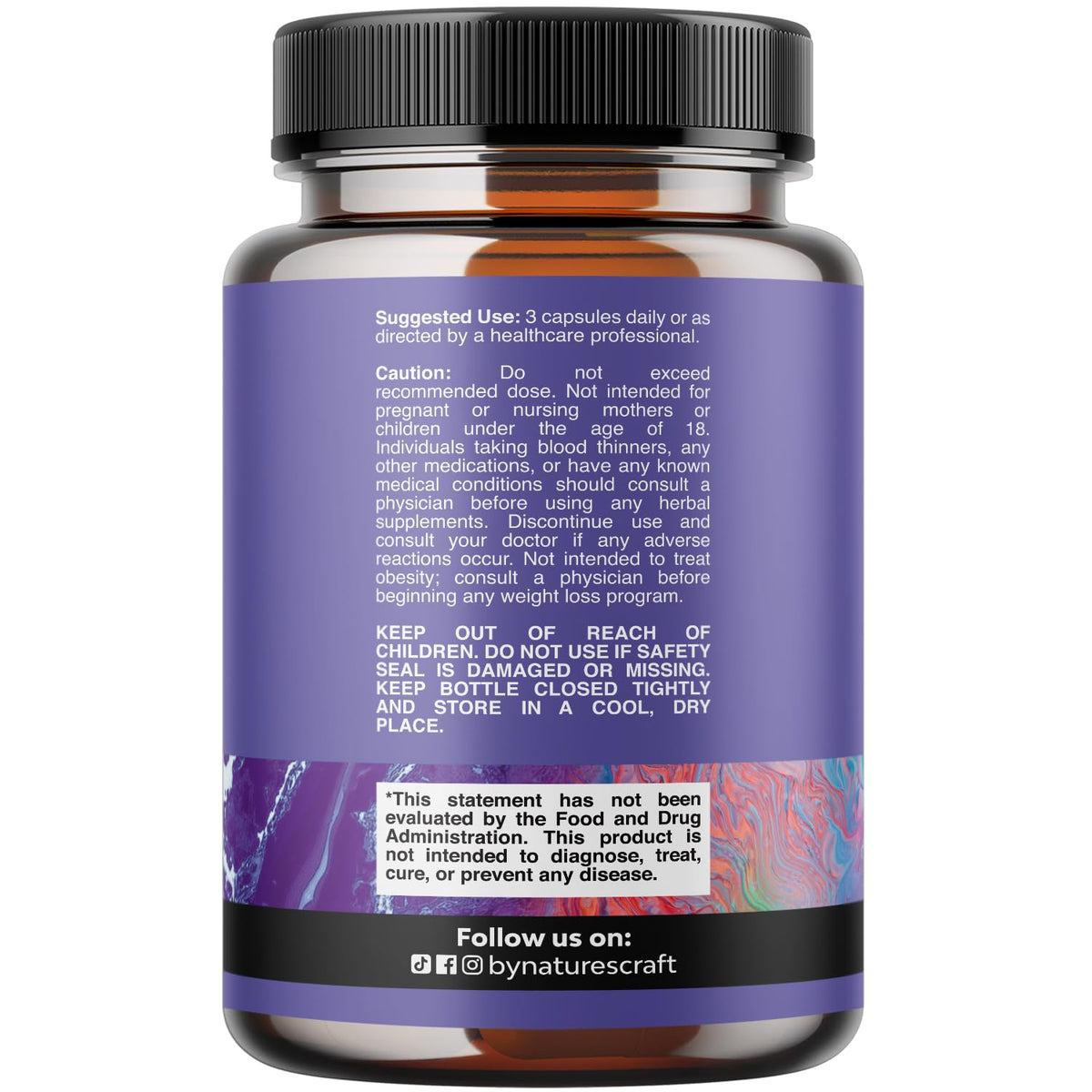 Complexe de Magnésium Triple 400mg Natures Craft - Flacon avec capsules en arrière-plan