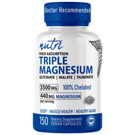 Complexe de Magnésium Triple Nature's Fusions 440mg, 120 capsules, vue de face