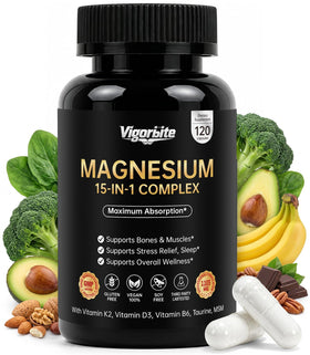 Complexe de magnésium Vigorbite 1105mg en capsules végétaliennes