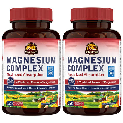 Complexe de Magnésium Vitalitown 500mg 240 capsules vue de face