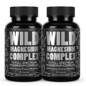Complexe de Magnésium Wild Foods 90 capsules, vue de face