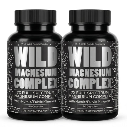 Complexe de Magnésium Wild Foods 90 capsules, vue de face