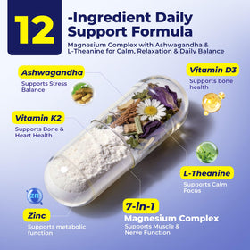 Complexe de magnésium Zytheron 1100mg avec ingrédients listés