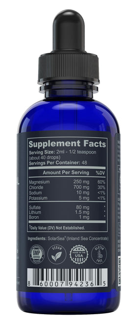 Complexe de Minéraux Trace TRULIFE NATURALS bouteille vue arrière