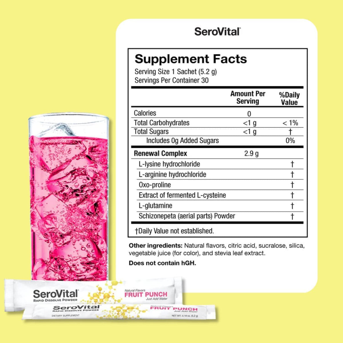 Complexe de Renouvellement Serovital 240g - ingrédients sur l'étiquette