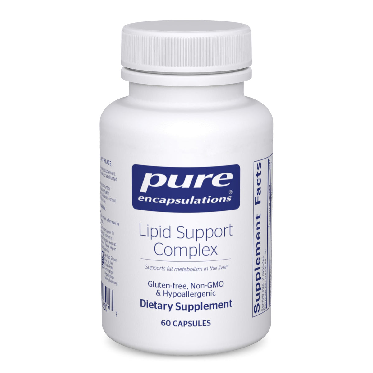 Complexe de Soutien Lipidique Pure Encapsulations 60 capsules avant