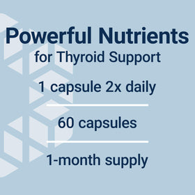 Complexe de Soutien Thyroïdien Life Extension 60 capsules sur fond blanc