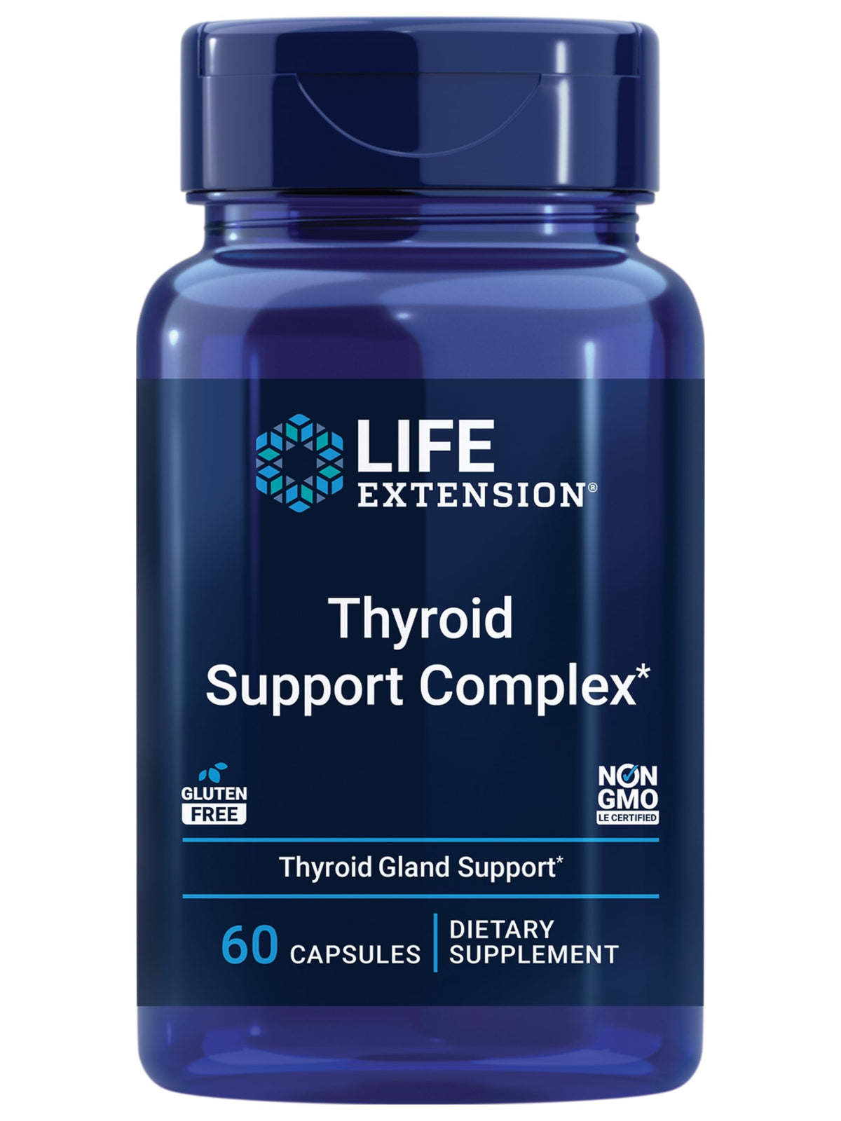 Complexe de Soutien Thyroïdien Life Extension 60 capsules vue de face