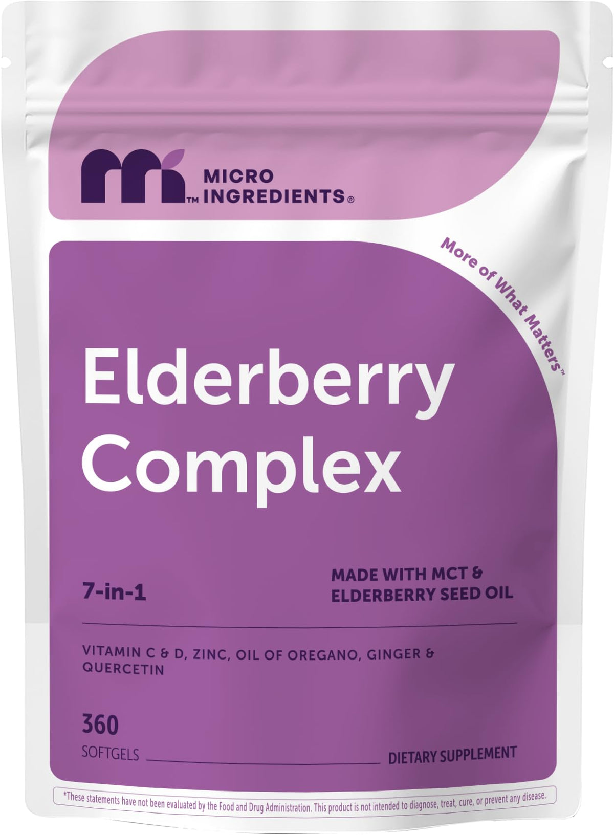 Complexe de Sureau Micro Ingredients 360 gélules vue avant