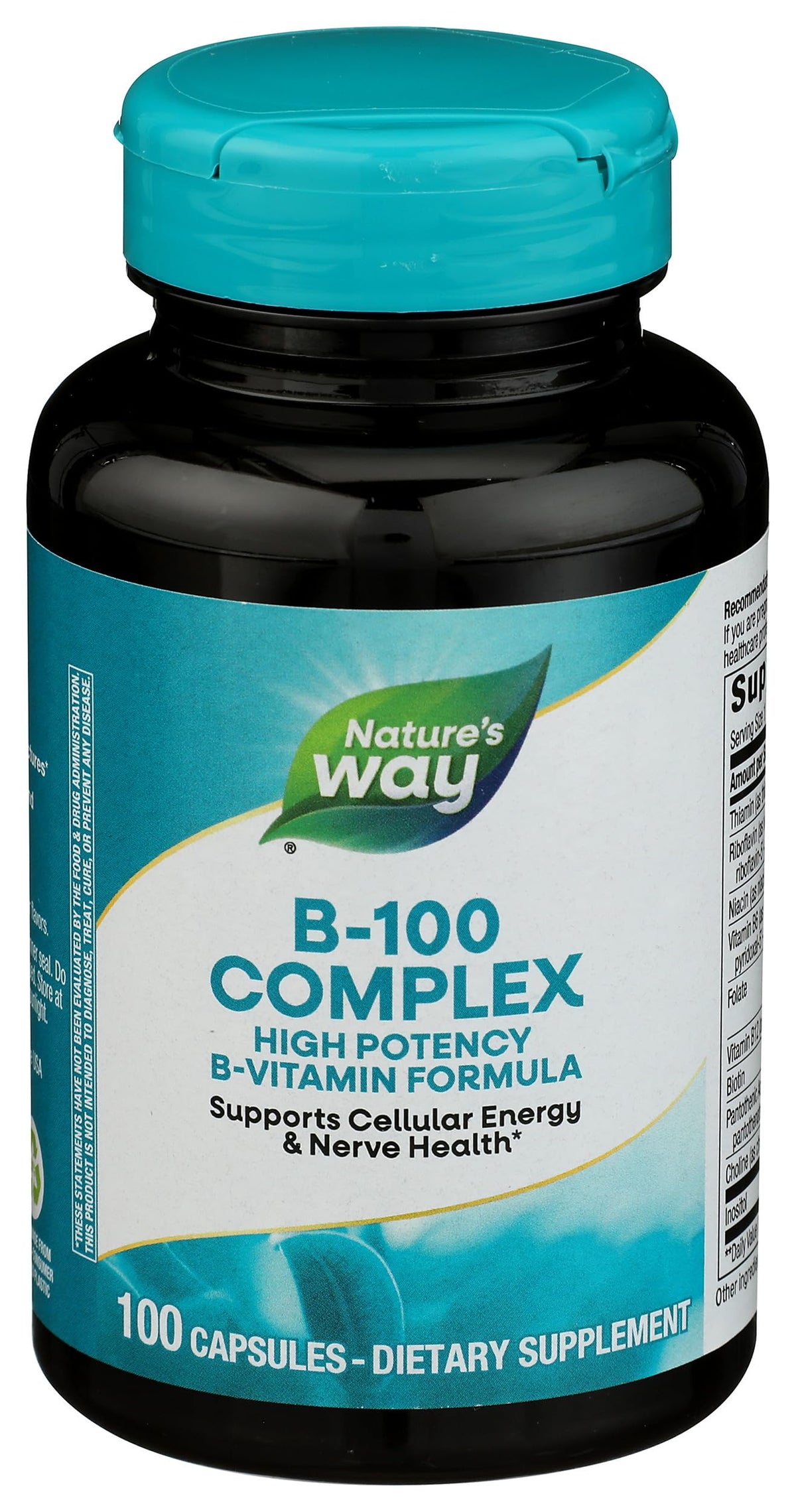 Complexe de Vitamines B-100 de Nature's Way, vue avant de la bouteille