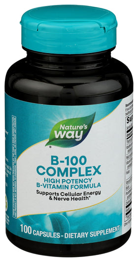 Complexe de Vitamines B-100 de Nature's Way, vue avant de la bouteille