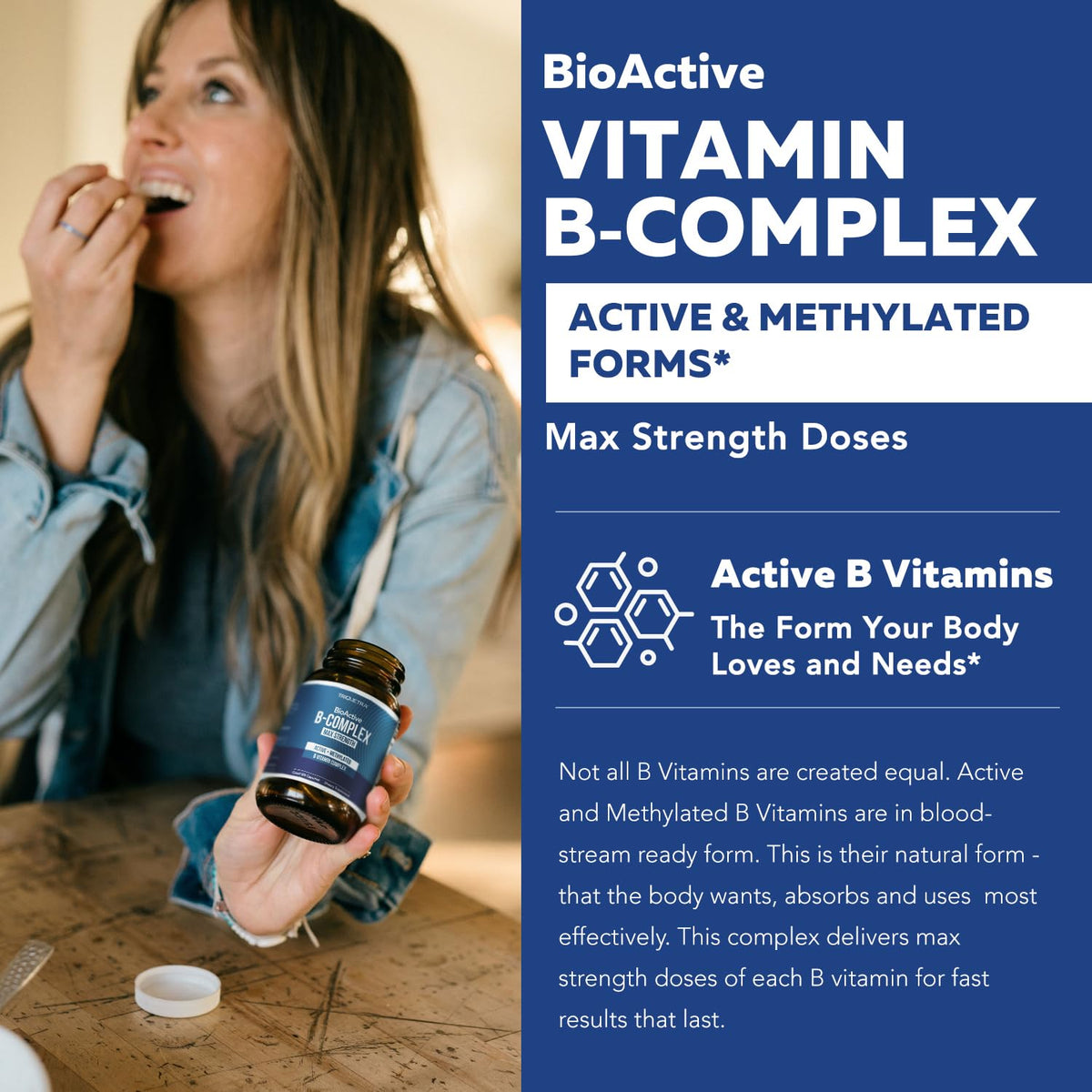 Complexe de Vitamines B Actives Triquetra Health côté