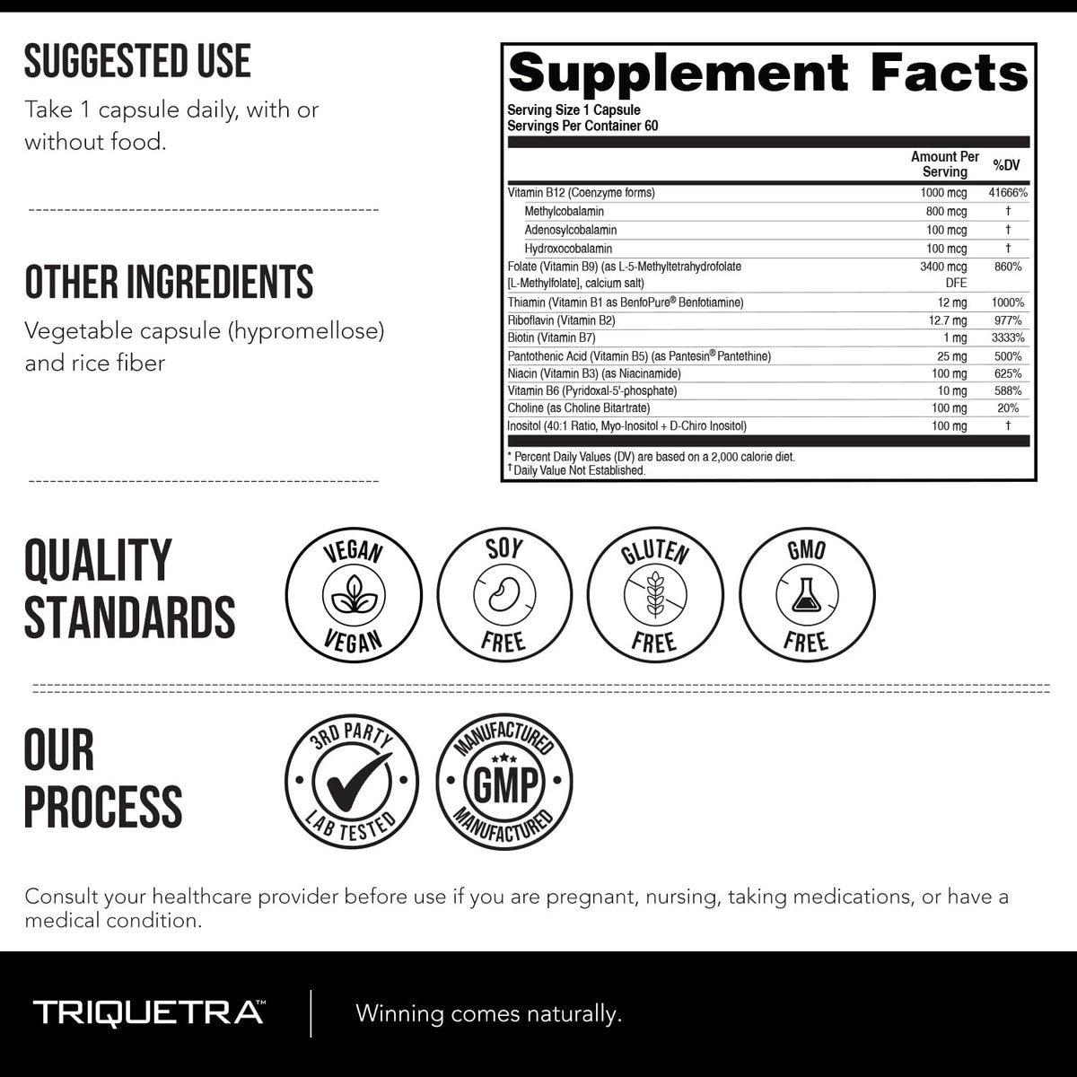 Complexe de Vitamines B Actives Triquetra Health en mode lifestyle