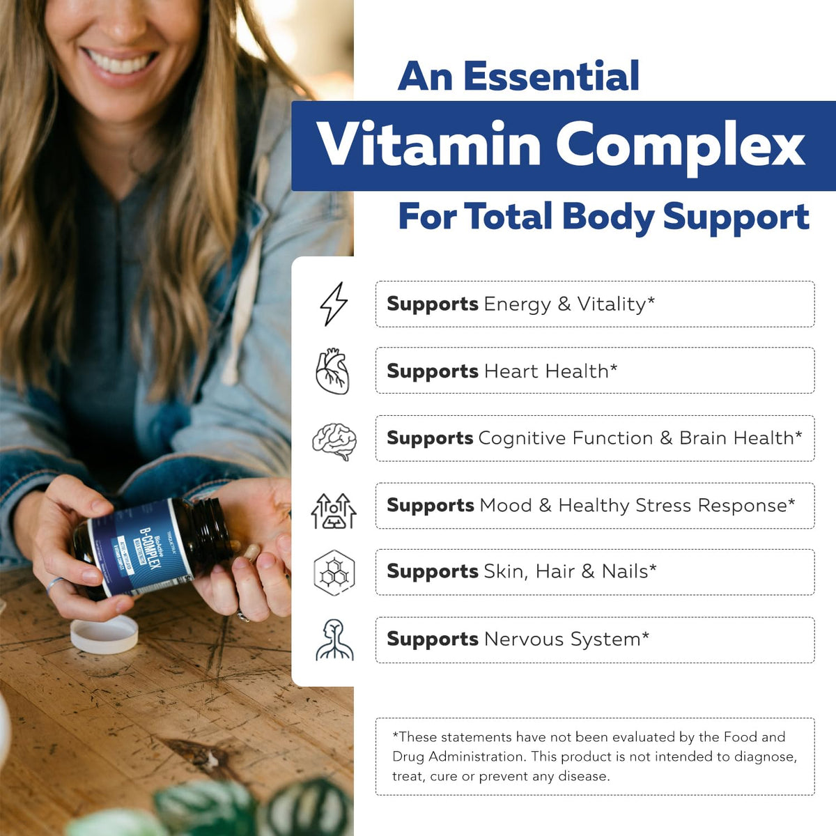 Complexe de Vitamines B Actives Triquetra Health étiquette