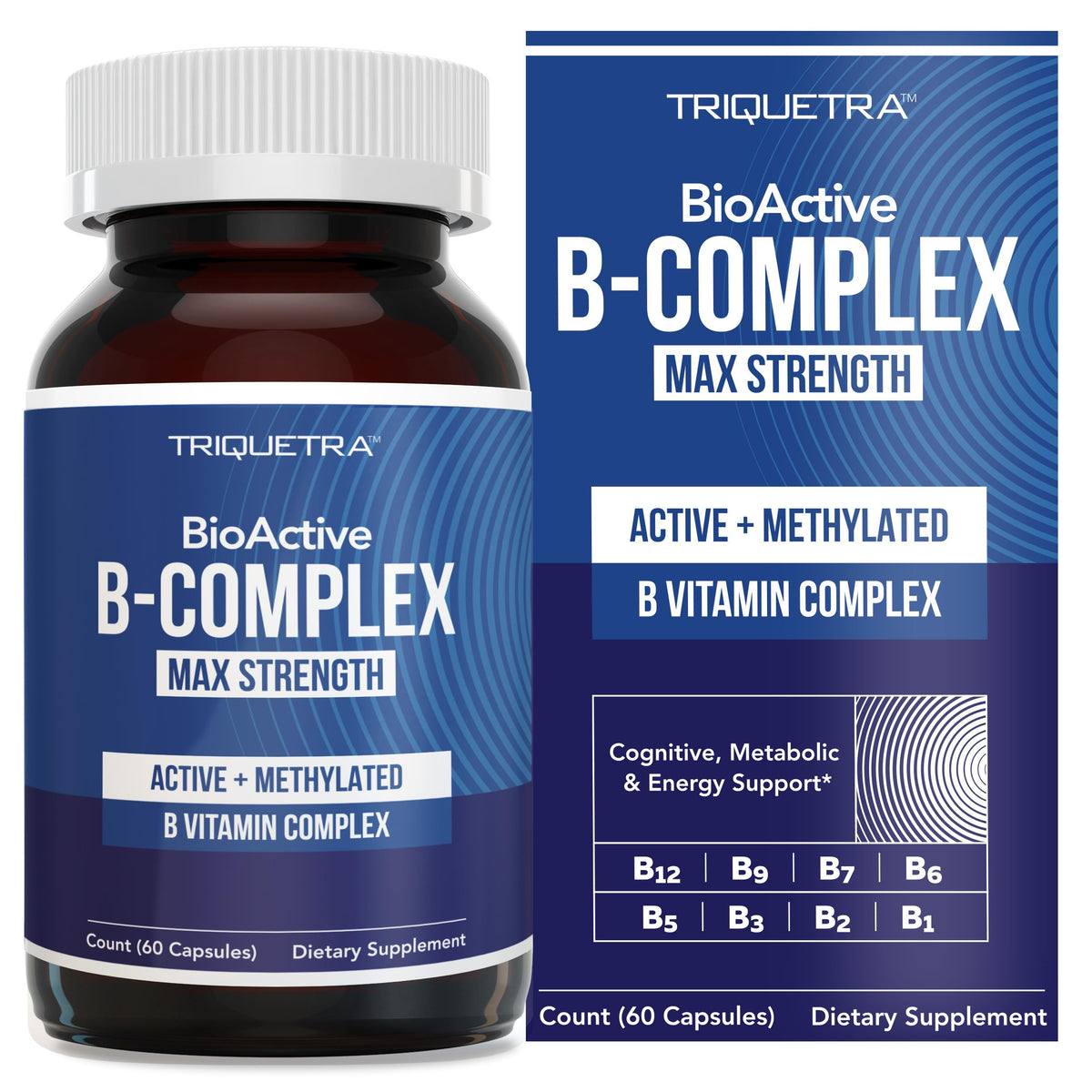 Complexe de Vitamines B Actives Triquetra Health face avant