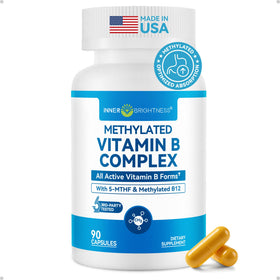 Complexe de Vitamines B Inner Brightness 90 capsules, vue de face