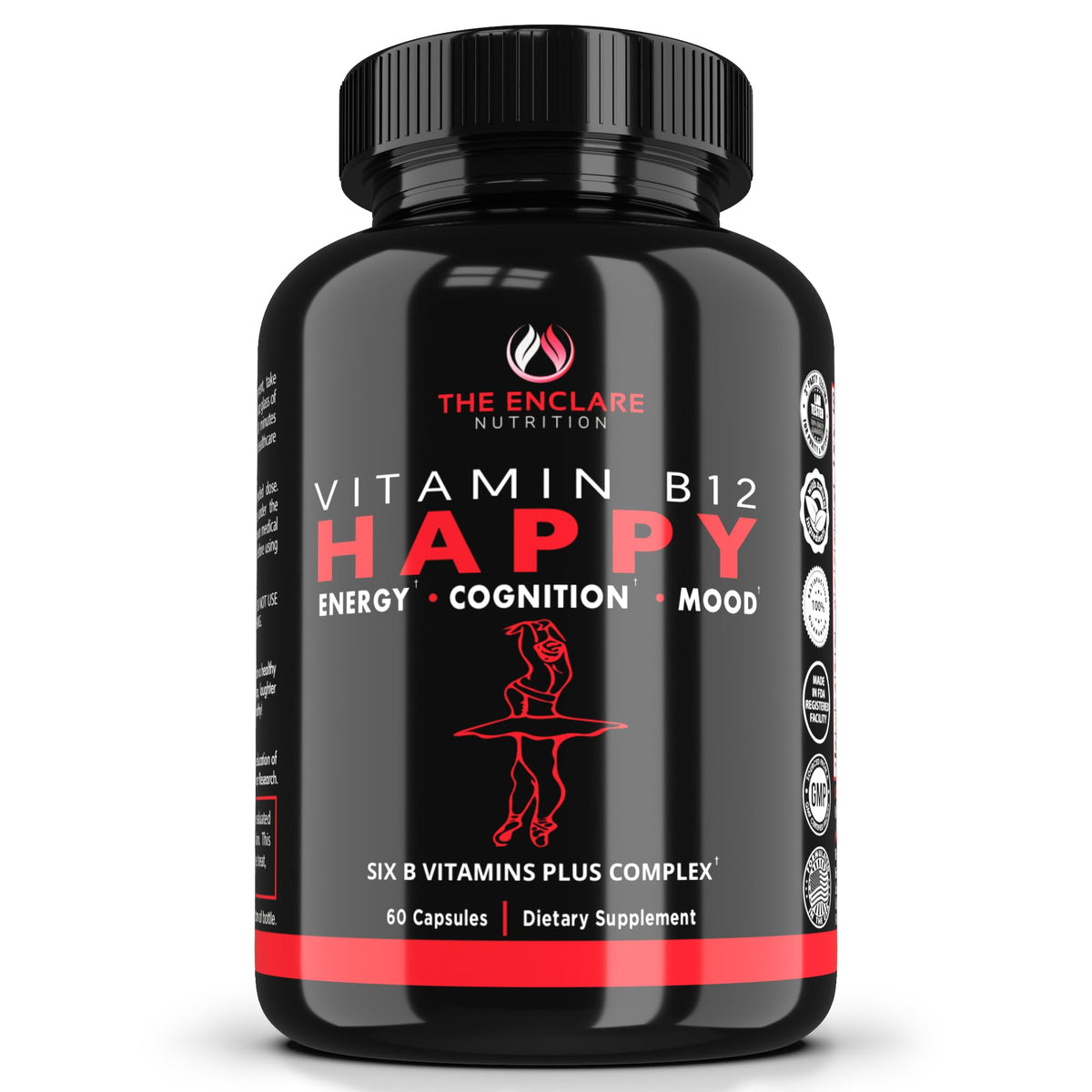 Complexe de Vitamines B12 2000 mcg de THE ENCLARE NUTRITION, vue avant