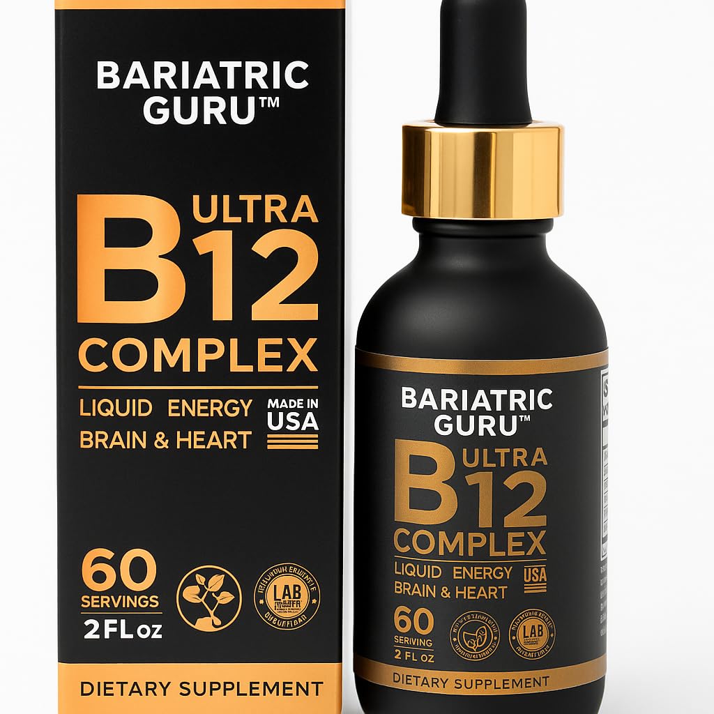 Complexe de Vitamines B12 Liquide Bariatric Guru 1000mcg - Flacon avant
