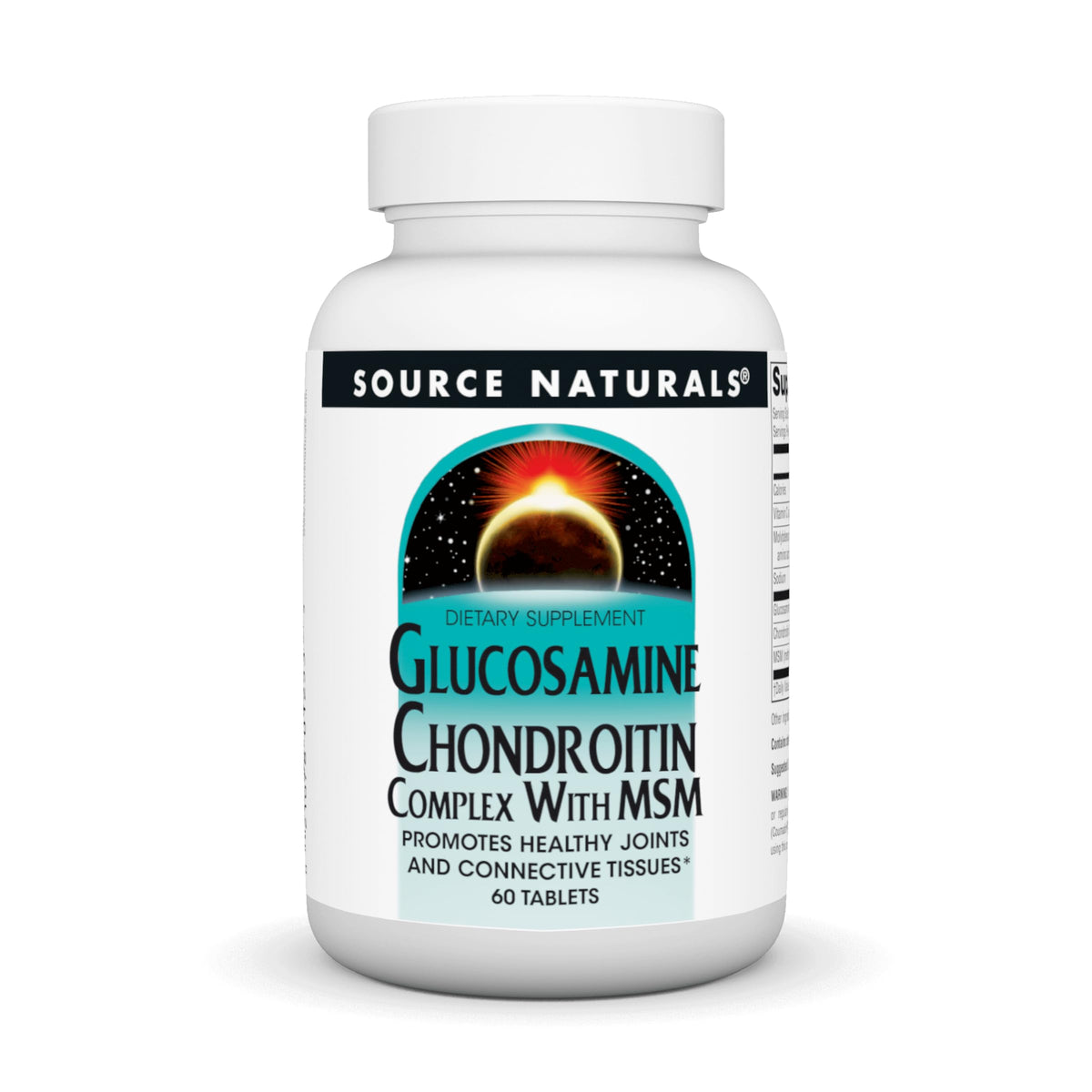 Complexe Glucosamine Chondroitin Source Naturals 60 tablettes vue de face
