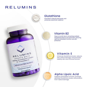 Complexe L-Glutathione Relumins avec Acide Hyaluronique et Vitamine E