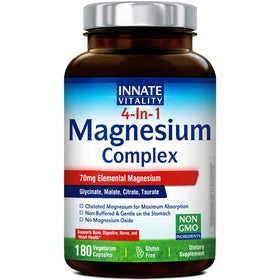 Complexe Magnésium 4 en 1 d'Innate Vitality, flacon de 180 capsules