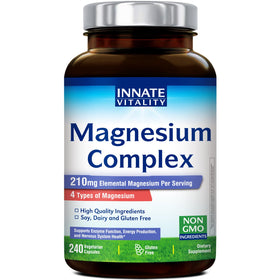 Complexe Magnésium 4-en-1 Innate Vitality 90 capsules, vue avant