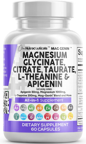 Complexe Magnésium Glycinate 1000mg Clean Nutraceuticals face avant