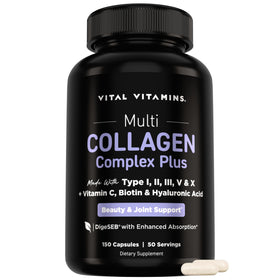 Complexe Multi-Collagène Vital Vitamins 150g avec emballage avant