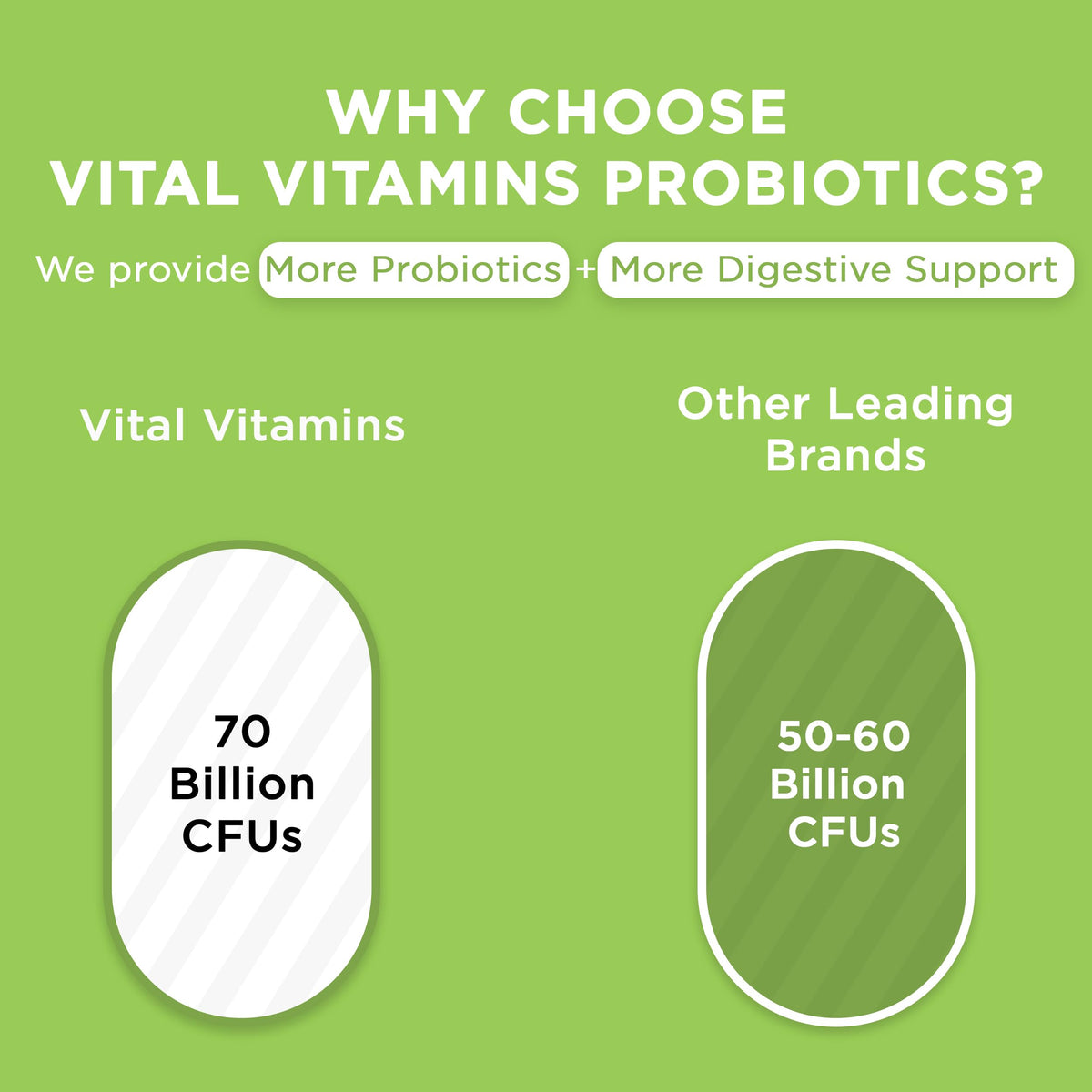Complexe Probiotique Vital Vitamins 70 milliards CFU dos
