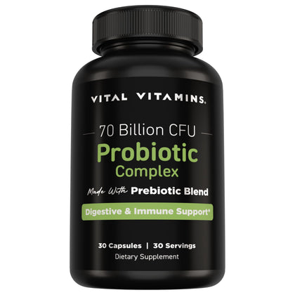 Complexe Probiotique Vital Vitamins 70 milliards CFU vue avant